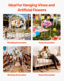 VEVOR Wedding Flower Stand, 10PCS 40cm Column Flower Stand, Floral Stands with Acrylic Laminate, Gold Rectangular Floral Display Rack for Wedding, Party, Birthday, Home,  Gold Centerpiece Stands