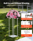 VEVOR Wedding Flower Stand, 10PCS 50cm Column Flower Stand, Floral Stands with Acrylic Laminate, Cylindrical Cubic Floral Display Rack for Wedding, Party, Birthday, Home, Centerpiece Stands