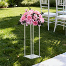 VEVOR Wedding Flower Stand, 10PCS 50cm Column Flower Stand, Floral Stands with Acrylic Laminate, Cylindrical Cubic Floral Display Rack for Wedding, Party, Birthday, Home, Centerpiece Stands