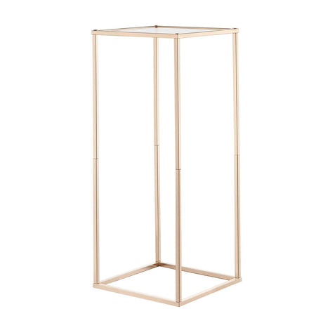 VEVOR Wedding Flower Stand, 10PCS 60cm Column Flower Stand, Floral Stands with Acrylic Laminate, Gold Rectangular Floral Display Rack for Wedding, Party, Birthday, Home,  Gold Centerpiece Stands