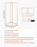 VEVOR Wedding Flower Stand, 10PCS 60cm Column Flower Stand, Floral Stands with Acrylic Laminate, Gold Rectangular Floral Display Rack for Wedding, Party, Birthday, Home,  Gold Centerpiece Stands
