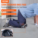 VEVOR Concrete Knee Boards Stainless Steel, 30'' x 8'' Concrete Sliders, Knee Boards For Concrete, Concrete Knee Pads Moving Sliders, with Knee Pads & Board Straps for Cement and Concrete Finishing