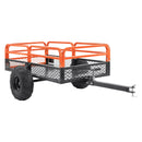 VEVOR Heavy Duty Steel ATV Dump Trailer, 1500-Pound Load Capacity 15 Cubic Feet, Tow Behind Dump Cart Garden Trailer, with Removable Sides and 2 Tires, for Mowers, Tractors, ATV, UTV