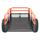 VEVOR Heavy Duty Steel ATV Dump Trailer, 1500-Pound Load Capacity 15 Cubic Feet, Tow Behind Dump Cart Garden Trailer, with Removable Sides and 2 Tires, for Mowers, Tractors, ATV, UTV