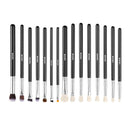 VEVOR 15-Piece Makeup Brush Set for Foundation Blending Eyeshadow, Professional Vegan Brushes with Soft Synthetic Bristles, Ergonomic Wood Handle & Aluminum Ferrule, Portable and Travel-Friendly