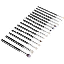 VEVOR 15-Piece Makeup Brush Set for Foundation Blending Eyeshadow, Professional Vegan Brushes with Soft Synthetic Bristles, Ergonomic Wood Handle & Aluminum Ferrule, Portable and Travel-Friendly
