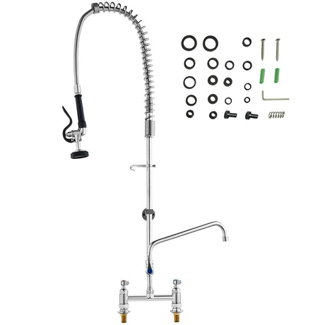 VEVOR Commercial Faucet with Pre-Rinse Sprayer, 44