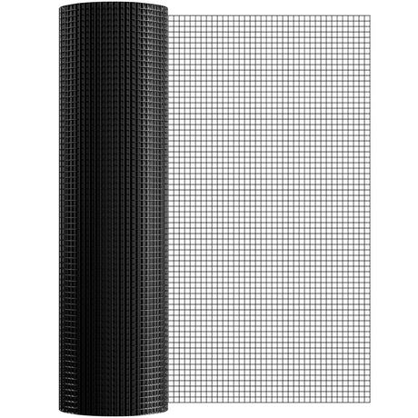 VEVOR Hardware Cloth, 36'' x 50' Galvanized Wire Mesh Roll, 19 Gauge Chicken Wire Fence Roll, Vinyl Coating Metal Wire Mesh for Chicken Coop Barrier, Rabbit Snake Fences, Poultry Enclosures