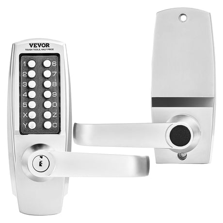 VEVOR Mechanical Keyless Entry Door Lock, 14 Key Mechanical Door Lock with Keys, Mechanical Keypad Door Lock with Handle, Stainless Steel Waterproof Keyless Gate Lock, for Home Office Outdoor Garage