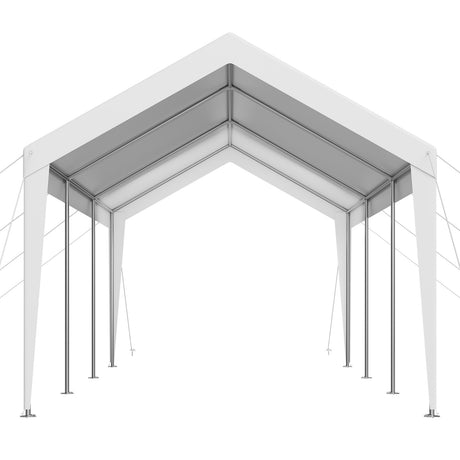 Carport Car Canopy 10 x 20 FT Heavy Duty Portable Car Shelter Tent White