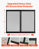 VEVOR RV Screen Door Protector,  622.3 x 508 mm Door Grille, Easy to Install and Disassemble, Reinforced Breathable Protective Mesh, Aluminum Alloy Camper RV Entry Protector for Pet Protection, Black