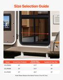 VEVOR RV Screen Door Protector,  622.3 x 508 mm Door Grille, Easy to Install and Disassemble, Reinforced Breathable Protective Mesh, Aluminum Alloy Camper RV Entry Protector for Pet Protection, Black