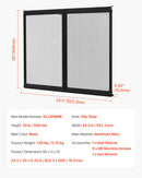 VEVOR RV Screen Door Protector,  622.3 x 508 mm Door Grille, Easy to Install and Disassemble, Reinforced Breathable Protective Mesh, Aluminum Alloy Camper RV Entry Protector for Pet Protection, Black