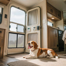 VEVOR RV Screen Door Protector, 673.1 x 508 mm Door Grille, Easy to Install and Disassemble, Reinforced Breathable Protective Mesh, Aluminum Alloy Camper RV Entry Protector for Pet Protection, Black