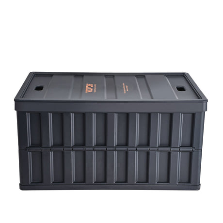 VEVOR Collapsible Storage Bins with Lids, 65L 3 Packs, Folding Plastic Stackable Utility Crates with Handles, Large Heavy Duty Containers for Clothes, Toys, Books, Snack, Shoes, and Grocery Organizing