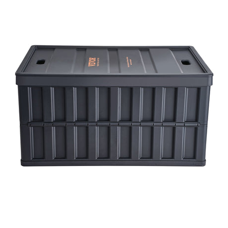 VEVOR Collapsible Storage Bins with Lids, 65L 3 Packs, Folding Plastic Stackable Utility Crates with Handles, Large Heavy Duty Containers for Clothes, Toys, Books, Snack, Shoes, and Grocery Organizing