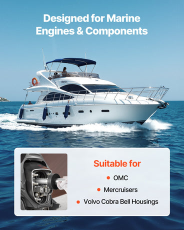 VEVOR Mercruiser Alignment Tool & Gimbal Bearing Puller Set, Compatible with Mercruisers, OMC, Volvo Cobra Bell Housings, Engine Alignment Tool, Bearing Puller Seal Bellow Expander Tools Easy-to-Use