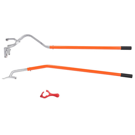 VEVOR Tire Mount Demount Tool, 571-622 mm Manual Steel Tire Changer Mount Demount Removal Tool, with Extra Bead Holder, Tubeless Truck Bead Breaker, 3 PCS Tire Changing Tools, Orange