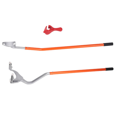 VEVOR Tire Mount Demount Tool, 571-622 mm Manual Steel Tire Changer Mount Demount Removal Tool, with Extra Bead Holder, Tubeless Truck Bead Breaker, 3 PCS Tire Changing Tools, Orange