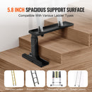 VEVOR Ladder Levler, 29.8 L x 11.4-18 in H Support Surface, Steel Ladder Leveling Tool, Folding Pitch Hopper, Stair Ladder Stabilizer Easy to Use,Extension Ladder Accessories for Uneven Ground