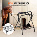 Folding Saddle Rack, 28 x 19 x 37.5 in, 2 Packs Freestanding Horse Saddle Stand, Portable Horse Blanket Holder, Heavy Duty Steel Saddle Rack for English & Western Saddles, Tack Storage, Black