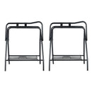 Folding Saddle Rack, 28 x 19 x 37.5 in, 2 Packs Freestanding Horse Saddle Stand, Portable Horse Blanket Holder, Heavy Duty Steel Saddle Rack for English & Western Saddles, Tack Storage, Black