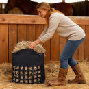 Hay Bag for Horses, 55 x 18.5 x 64 cm, 46 x 46 mm Holes, Premium Nylon Construction with PVC Waterproof Coating, Adjustable Hanging Straps and Metal Hooks, Slow Feed Hay Bag for Horses