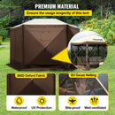 Pop-up Camping Gazebo Camping Canopy Shelter 6 Sided 10' x 10' Sun Shade