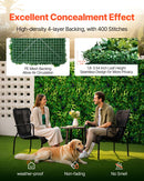 VEVOR Artificial Grass Wall Panels, 8 PCS 20 x 20 inch, 3D Combination Greenery Boxwood  Panel for Indoor Outdoor Green Decor & Ivy Fence Covering, Privacy Backdrop Wall Hedge Screen for Garden