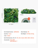 VEVOR Artificial Grass Wall Panels, 8 PCS 20 x 20 inch, 3D Combination Greenery Boxwood  Panel for Indoor Outdoor Green Decor & Ivy Fence Covering, Privacy Backdrop Wall Hedge Screen for Garden