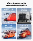 VEVOR Diesel Heater, 8KW, DC 12V/24V, All in One Portable Diesel Air Heater with Bluetooth APP Control, Remote Control and LCD Screen, Trolley Design, 5 L Fuel Tank for Trucks, Vans, RVs, Campers