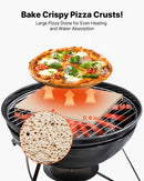 Pizza Stone, 406 x 355 mm Rectangular Cordierite Pizza Stone, Extra Large Baking-Stone with Scraper, 15 mm Thick Heat-Resistant Cordierite, for Kitchen Oven, Baking Bread & Pizzas, BBQ Grilling