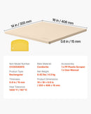 Pizza Stone, 406 x 355 mm Rectangular Cordierite Pizza Stone, Extra Large Baking-Stone with Scraper, 15 mm Thick Heat-Resistant Cordierite, for Kitchen Oven, Baking Bread & Pizzas, BBQ Grilling