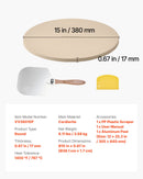Pizza Stone, 381 mm Round Cordierite Pizza Stone, Extra Large Baking-Stone with Aluminum Peel, 17 mm Thickness Heat-Resistant Cooking Cordierite, for Kitchen Oven, Baking Pizzas, BBQ Grilling