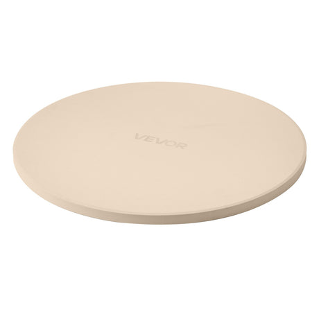 Pizza Stone, 381 mm Round Cordierite Pizza Stone, Extra Large Baking-Stone with Aluminum Peel, 17 mm Thickness Heat-Resistant Cooking Cordierite, for Kitchen Oven, Baking Pizzas, BBQ Grilling