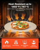 Pizza Stone, 406 mm Round Cordierite Pizza Stone, Extra Large Baking-Stone with a Durable Stand, 17 mm Thickness Heat-Resistant Cooking Cordierite, for Kitchen Oven, Baking Pizzas, BBQ Grilling