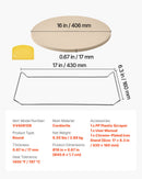 Pizza Stone, 406 mm Round Cordierite Pizza Stone, Extra Large Baking-Stone with a Durable Stand, 17 mm Thickness Heat-Resistant Cooking Cordierite, for Kitchen Oven, Baking Pizzas, BBQ Grilling