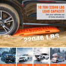VEVOR 10 TON Traction Boards with PP Material, Recovery Boards for Off-road Vehicles/Cars/Pickups/SUVs/RVs, Pair Tire Traction Mats on Snow, Sand, Mud and Loose Terrain, Storage Bag, Long, Orange