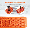 VEVOR 10 TON Traction Boards with PP Material, Recovery Boards for Off-road Vehicles/Cars/Pickups/SUVs/RVs, Pair Tire Traction Mats on Snow, Sand, Mud and Loose Terrain, Storage Bag, Long, Orange