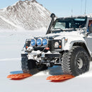 VEVOR 10 TON Traction Boards with PP Material, Recovery Boards for Off-road Vehicles/Cars/Pickups/SUVs/RVs, Pair Tire Traction Mats on Snow, Sand, Mud and Loose Terrain, Storage Bag, Long, Orange