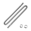 Exhaust Hose, 1490mm Stainless Steel Exhausts Hose, Diesel Heater Flexible Exhaust Pipe with 2 Hose Clamps, Exhausts Hoses Kit Diesel Heater Accessories for 2KW 5KW 8KW Diesels Heaters