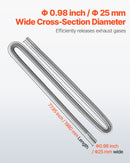 Exhaust Hose, 1980mm Stainless Steel Exhausts Hose, Diesel Heater Flexible Exhaust Pipe with 2 Hose Clamps, Exhausts Hoses Kit Diesel Heater Accessories for 2KW 5KW 8KW Diesels Heaters