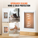 VEVOR Pet Door, 31.2 x 43.5 cm Metal Frame with Lock and 3-Flap System, Weatherproof Doggy Door, Easy to Install in Interior or Exterior Walls, Pet Door Suitable for Cat Doggie Kitties (White-Medium)
