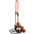 VEVOR Stair Climbing Cart, 54 kg Stair-Climbing Capacity, Portable Folding Trolley Cart with Telescoping Handle, 6 Wheels and 2 Bungee Cords, Stair Climber Dolly for Home, Groceries, Warehouse