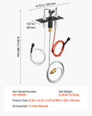 VEVOR Gas Pilot Assembly, OE 2090-012, 2198-012, SRV2090-012 Fireplace Gas Pilot Assembly, Natural Gas Ignition Replacement, Fit Heatilator, Heat & Glo, Quadra-Fire, Outdoor Lifestyles, Majestic