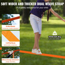 Ninja Warrior Obstacle Course for Kids, 15.24 m Weatherproof Slacklines, 500lbs Weight Capacity Monkey Line, Outdoor Playset Equipment, Backyard Toys Training Equipment Set with 10 Obstacles