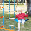 Ninja Warrior Obstacle Course for Kids, 2 x 17m Weatherproof Slacklines, 227kg Weight Capacity Monkey Line, Outdoor Playset Equipment, Backyard Toys Training Equipment Set with 12 Obstacles
