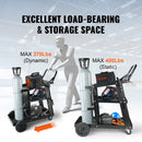 Welding Cart, 3-Tier Welder Cart Heavy Duty with 400 Lbs Weight Capacity, 360° Swivel Wheels, Tank Storage Safety Chains, Rolling MIG Welder Cart for TIG, ARC, MMA, Plasma Cutter Welding Machine