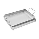 VEVOR Stainless Steel Griddle, 17x13 inch Universal Flat Top Rectangular Plate, Gas Grill Griddle for BBQ Grill, Teppanyaki, Portable Family Cookware with Handle, for Camping Tailgating Party