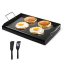 VEVOR Carbon Steel Griddle, 24x16 inch Universal Flat Top Rectangular Plate, Gas Grill Griddle for BBQ Grill, Teppanyaki, Portable Family Cookware with Handle, for Camping Tailgating Party